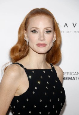 Jessica Chastain, Beverly Hills, ABD 'deki Beverly Hilton Oteli' nde 6 Aralık 2024 'te düzenlenen 38..