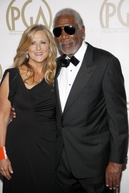 Morgan Freeman ve Lori McCreary, 19 Ocak 2014 'te ABD' nin Los Angeles kentindeki Beverly Hilton Oteli 'nde düzenlenen 25..