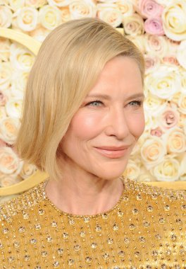 Cate Blanchett, 5 Ocak 2025 'te Beverly Hills, ABD' deki Beverly Hilton Oteli 'nde düzenlenen 82..