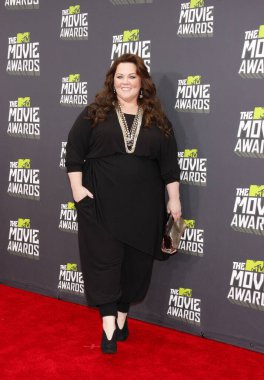Melissa McCarthy, 14 Nisan 2013 'te ABD' nin Los Angeles kentindeki Sony Pictures Studios 'ta düzenlenen 2013 MTV Film Ödülleri' nde.