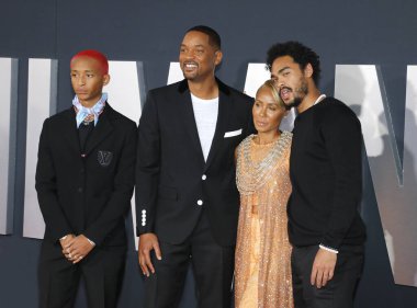 Jaden Smith, Will Smith, Jada Pinkett Smith ve Trey Smith 'Gemini Man' in Los Angeles galasında 6 Ekim 2019 'da Hollywood' daki Tcl Çin Tiyatrosu 'nda gerçekleştirildi..