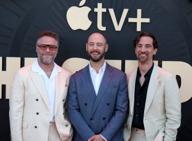 Seth Rogen, Evan Goldberg ve James Weaver Apple TV + Series World premiere of 'The Studio' nun Los Angeles, ABD 'deki Akademi Film Müzesi' nde 24 Mart 2025 'te gerçekleştirildi..
