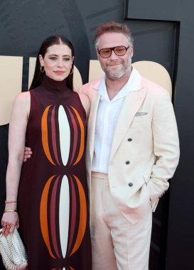 Lauren Miller ve Seth Rogen, 24 Mart 2025 'te ABD' nin Los Angeles kentindeki Akademi Sinema Müzesi 'nde düzenlenen' The Studio 'nun Apple TV + Series World galasında.