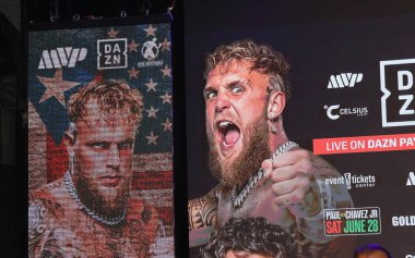 Jake Paul, Jake Paul 'a karşı Julio Cesar Chavez Jr. Basın Konferansı 14 Mayıs 2025' te Hollywood, ABD 'de Avalon' da düzenlendi..