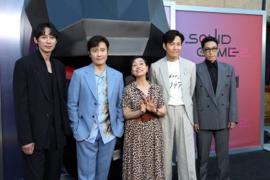 Park Sung Hoon, Lee Byung-hun, Kang Ae-shim, Lee Jung-jae ve Choi Seung-hyun Netflix 'in' Kalamar Oyunu 2 'ATAS etkinliği 30 Mayıs 2025 tarihinde Hollywood, ABD' deki Mısır Tiyatrosu 'nda gerçekleşti..