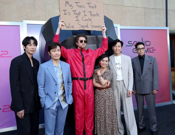 Park Sung Hoon, Lee Byung-hun, Kang Ae-shim, Lee Jung-jae ve Choi Seung-hyun Netflix 'in' Kalamar Oyunu 2 'ATAS etkinliği 30 Mayıs 2025 tarihinde Hollywood, ABD' deki Mısır Tiyatrosu 'nda gerçekleşti..