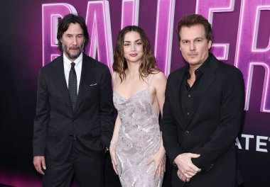 Keanu Reeves, Ana de Armas ve Len Wiseman, 3 Haziran 2025 'te ABD' nin Hollywood kentindeki TCL Çin Tiyatrosu 'nda düzenlenen' Balerin 'filminin dünya prömiyerinde.