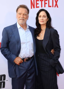 Arnold Schwarzenegger ve Carrie-Anne Moss Netflix 'in' Fubar 'ikinci sezon galasında 11 Haziran 2025' te Hollywood, ABD 'deki Tudum Tiyatrosu' nda gerçekleştirildi..