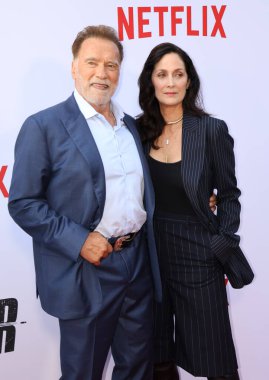Arnold Schwarzenegger ve Carrie-Anne Moss Netflix 'in' Fubar 'ikinci sezon galasında 11 Haziran 2025' te Hollywood, ABD 'deki Tudum Tiyatrosu' nda gerçekleştirildi..