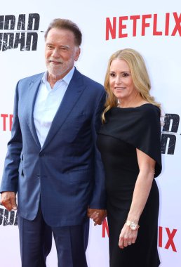Arnold Schwarzenegger ve Heather Milligan Netflix 'in' Fubar '2. sezon galasında 11 Haziran 2025' te Hollywood, ABD 'deki Tudum Tiyatrosu' nda gerçekleştirildi..