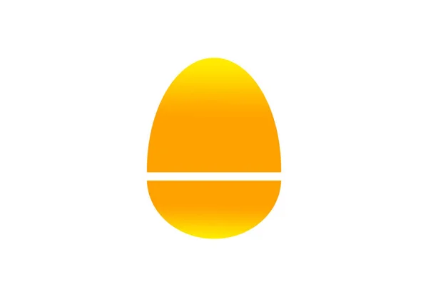 stock image Illustration of an yellow egg with a white background, design for Easter holidays