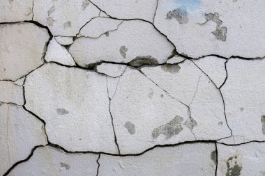 Eski çatlamış beton duvar, doku ve zemin