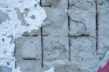 Paslı döşeli eski beton duvarın dokusu