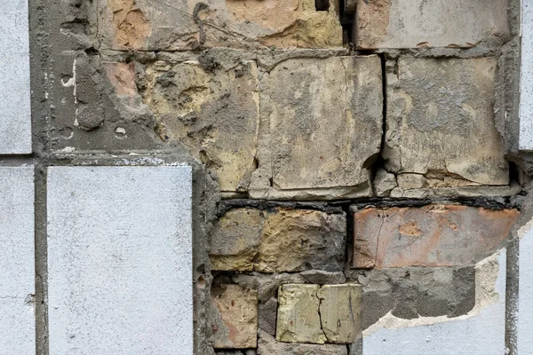 Texture Old Brick Wall Facade Tiles — Stock Photo, Image