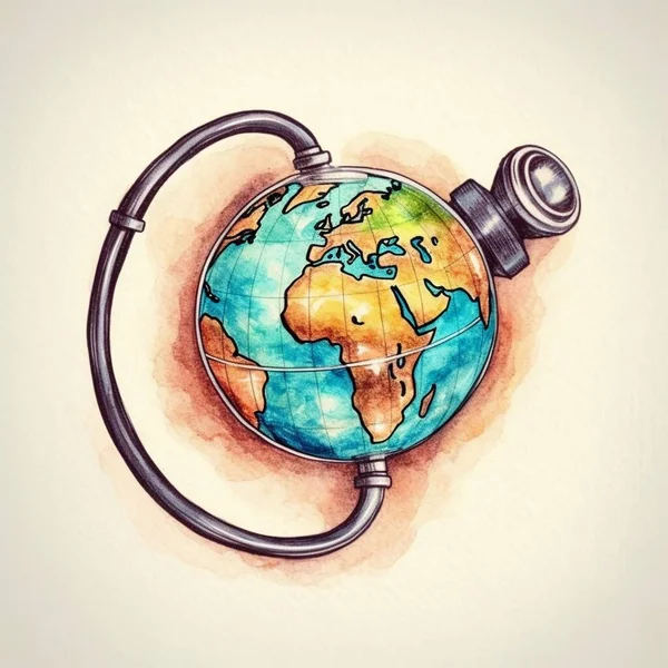 Watercolor painting of World Health Day