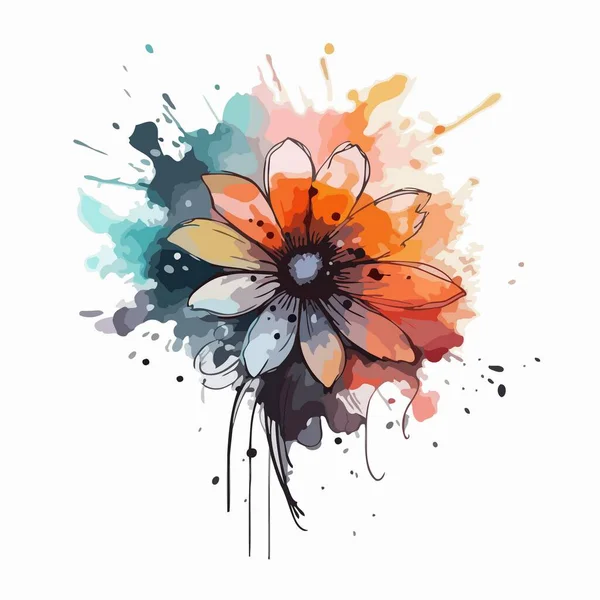 Flower illustration, watercolor painting about flowers