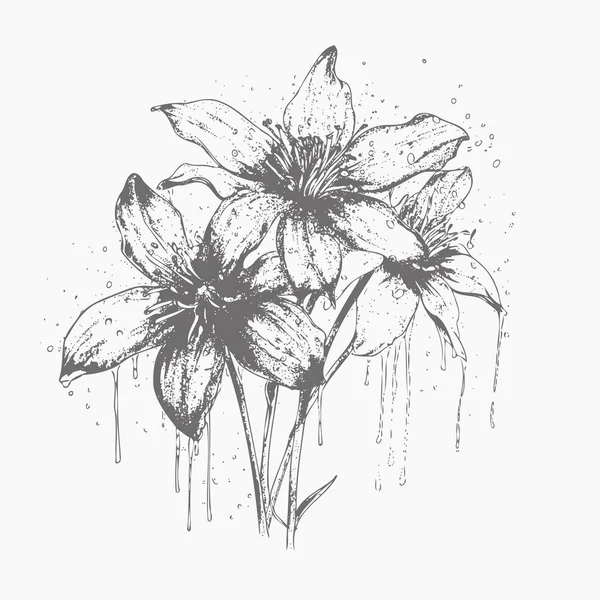 Tiger Lily Drawing, Flower Wall Art, Flower Prints, Pen and Ink Flowers,  Home Decor Art, Black and White Art, Floral Sketch, Lilies Drawing - Etsy