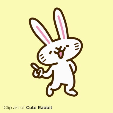 Tavşan karakteri çizim serisi 