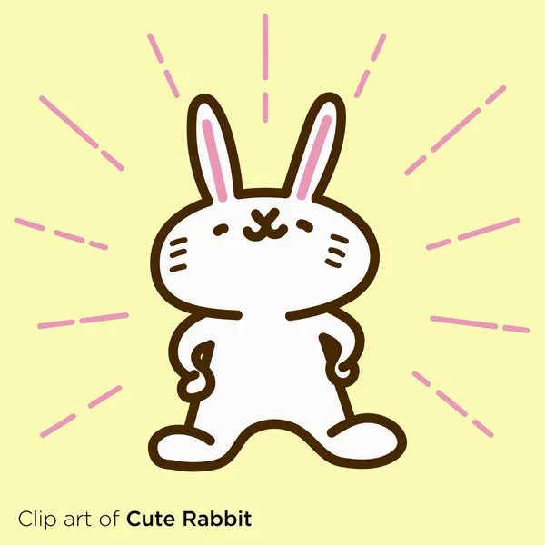 Conejo Carácter Ilustración Serie Shine Rabbit — Vector de stock