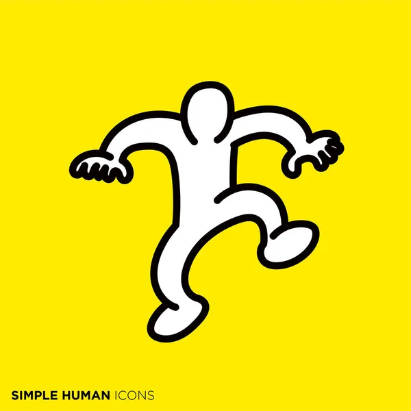 Simple Human Icon Series Person Who Stepped Something — Stockvektor