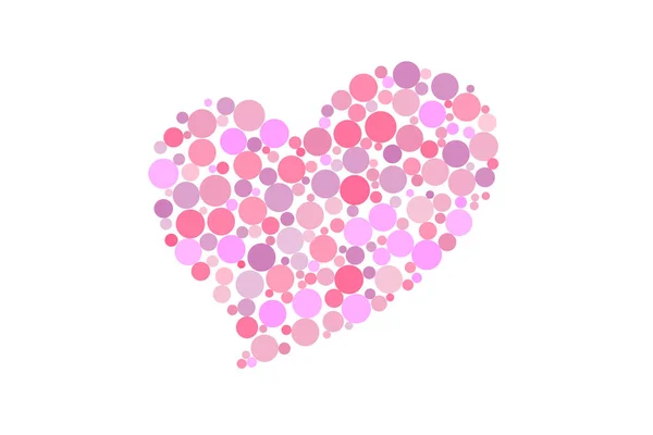 Heart Illustration Made Watercolor Polka Dots — Stock Vector