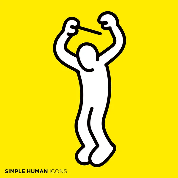 Simple Serie Iconos Humanos Conductor — Vector de stock