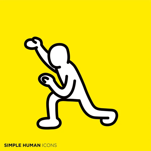 Serie Iconos Humanos Simples Presentadores — Vector de stock