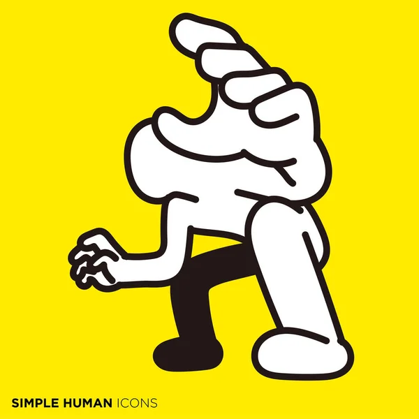 Einfache Menschliche Symbolserie Geschützte Person — Stockvektor