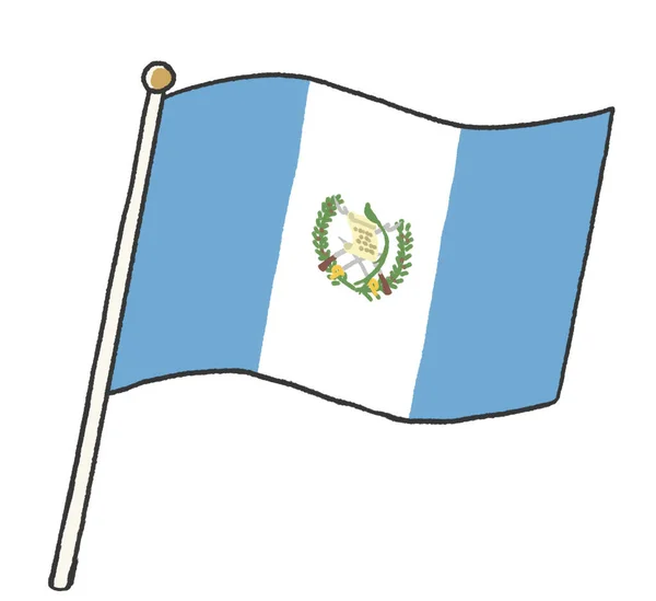 Illustratie Van Guatemala Vlag Als Handgeschreven Door Kinderen — Stockfoto