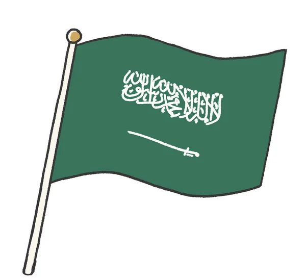 Ilustraciones Del Reino Del Reino Saudita Como Manuscrito Por Niños — Foto de Stock