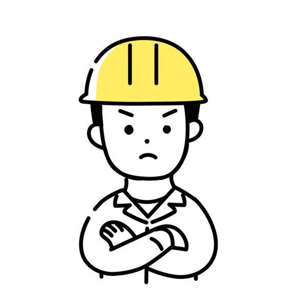 Illustration Series Cute Person Male Worker Get Angry — Stockový vektor