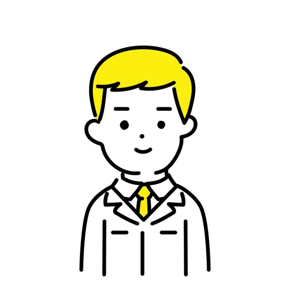 Illustrazione Serie Carino Persona Mal Engineer Smile — Vettoriale Stock