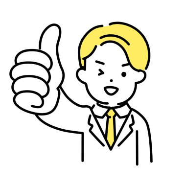 Tatlı Kişinin İllüstrasyon Serisi _ Erkek Ofis İşçisi _ İyi