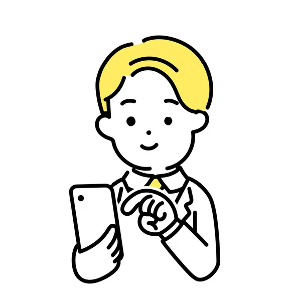 Serie Ilustración Cute Person Mal Office Worker Motivation — Vector de stock