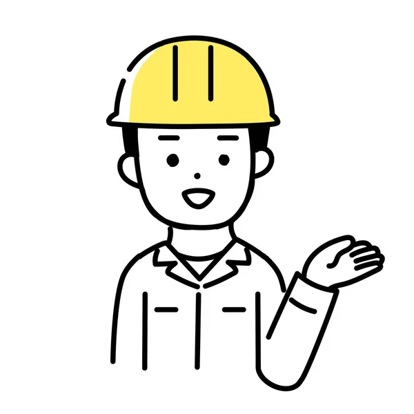Serie Ilustración Cute Person Male Worker Information — Vector de stock