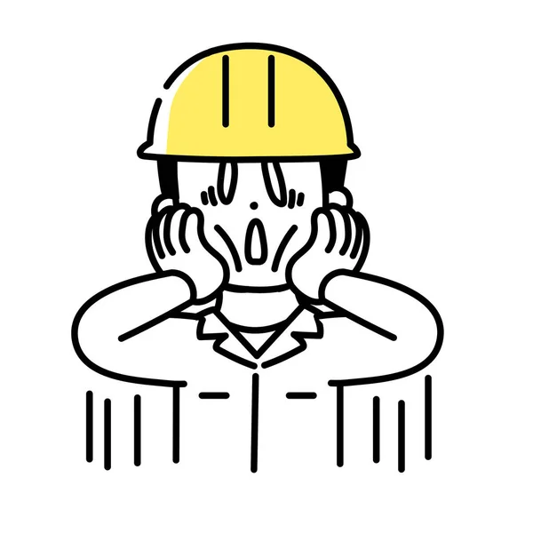 Illustration Série Mignon Person Homme Worker Despair — Image vectorielle