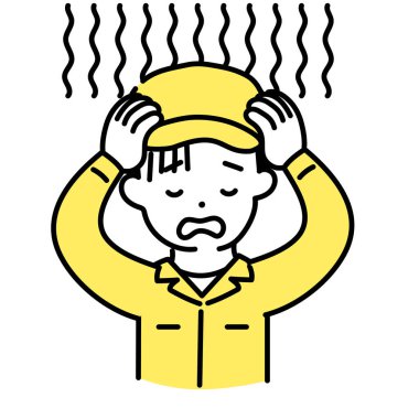 Şirin Kişinin İllüstrasyon Serisi _ Erkek işçi _ Umutsuzluk