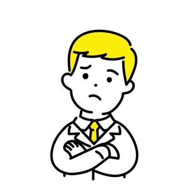 Tatlı Kişinin İllüstrasyon Serisi _ Erkek Mühendis _ Düşünme