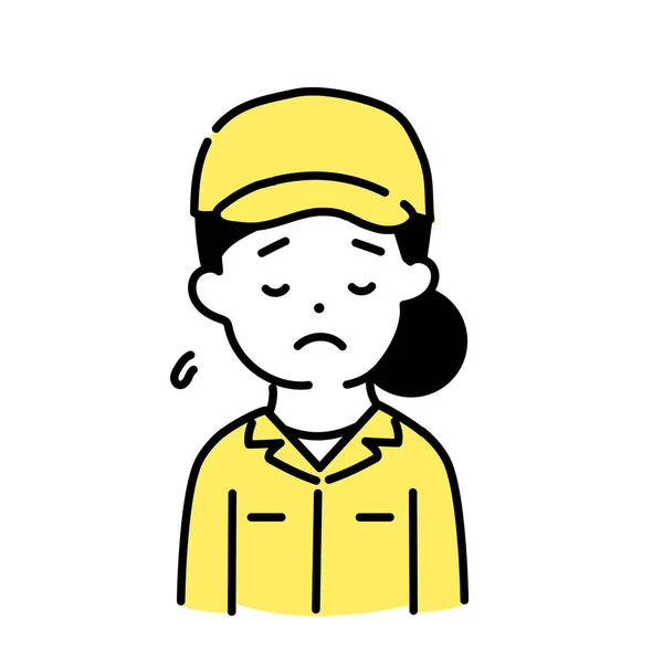 Illustrazione Serie Carina Persona Donne Dei Lavoratori Abbassamento — Vettoriale Stock