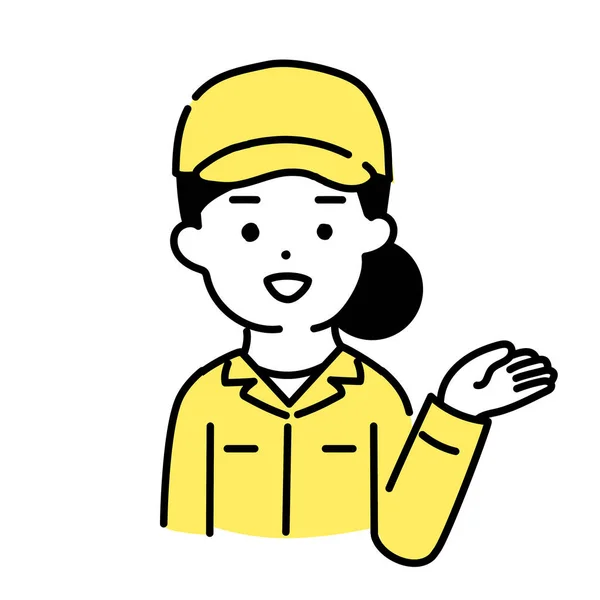 Seria Ilustracji Cute Person Kobiety Pracowników Informacje — Wektor stockowy