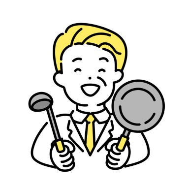 Şirin Kişinin İllüstrasyon Serisi _ Ofis İşçisi _ Son Sınıf _ Yemek Pişirme