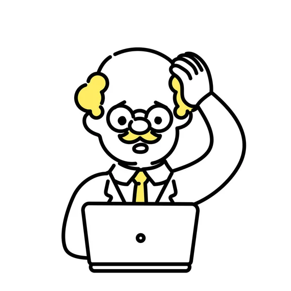Ilustracja Serii Cute Person Senior — Wektor stockowy