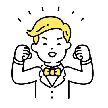 Tatlı Kişinin İllüstrasyon Serisi _ Altın Adamlar _ Cesaret Pozu