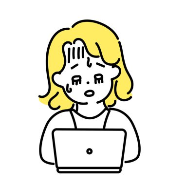 Tatlı Kişinin İllüstrasyon Serisi _ Nötr kişi _ Yorgun