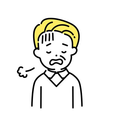 Şirin Kişinin İllüstrasyon Serisi _ Senir Erkek _ Yorgun