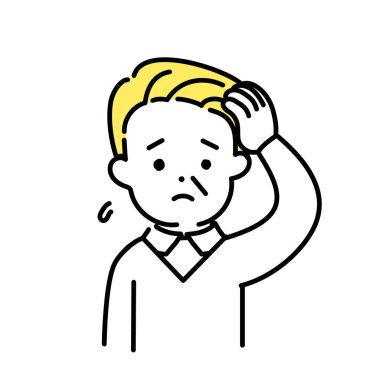 Şirin Kişinin İllüstrasyon Serisi _ Yaşlılar _ Başı dertte