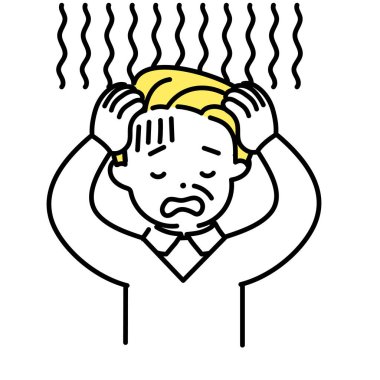 Şirin Kişinin İllüstrasyon Serisi _ Yaşlı Erkek _ Umutsuzluk