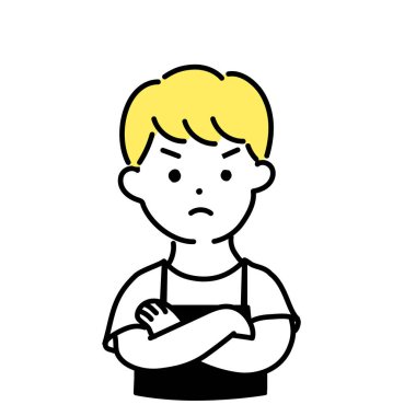 Sevimli Kişinin İllüstrasyon Serisi _ Erkek Tezgahtar _ Sinirlen