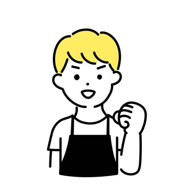 Tatlı Kişinin İllüstrasyon Serisi _ Erkek Tezgahtar _ Bağırsaklar Poz