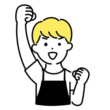 Tatlı Kişinin İllüstrasyon Serisi _ Erkek Katip _ Destekleyici